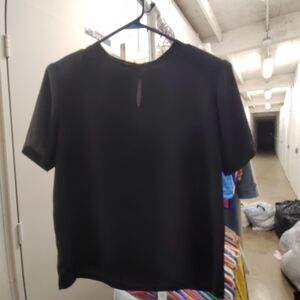 Elegant Black Short Sleeve Women's Top